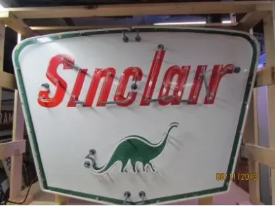 New Sinclair Dino Gasoline Porcelain Neon Sign  60"W x 42"H