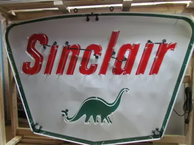 Original "Sinclair" Porcelain Neon Sign 84"W x 60"H