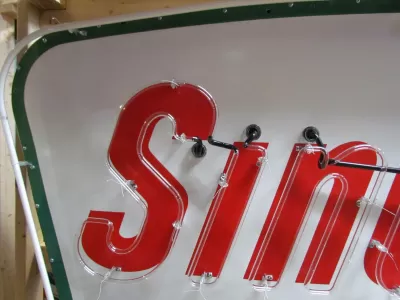 Original "Sinclair" Porcelain Neon Sign 84"W x 60"H