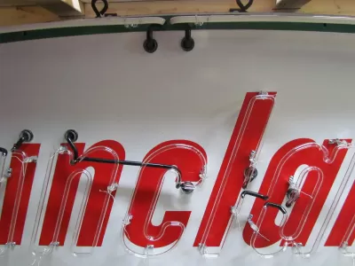 Original "Sinclair" Porcelain Neon Sign 84"W x 60"H