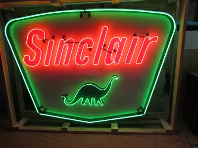 Original "Sinclair" Porcelain Neon Sign 84"W x 60"H