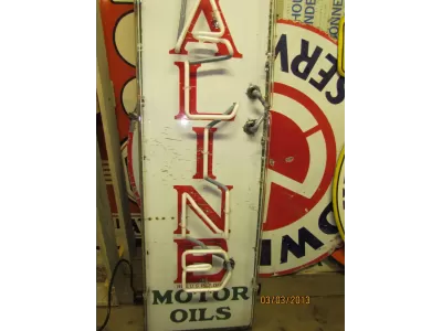 New Sinclair Opaline Motor Oil Vertical Porcelain Neon Sign 60"H x 15"W