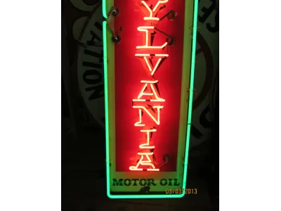 New Sinclair Pennsylvania Motor Oil Vertical Porcelain Neon Sign 15"W x 60"H