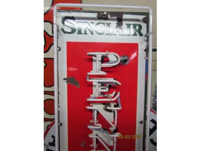 New Sinclair Pennsylvania Motor Oil Vertical Porcelain Neon Sign 15"W x 60"H