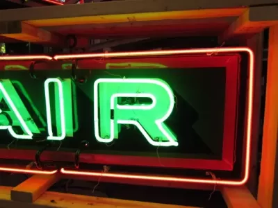 Original Sinclair Strip Single-Sided Porcelain Neon Sign 156 IN W x 24"H