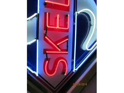Original "Skelly" Porcelain Neon Sign 72"W x 72"H
