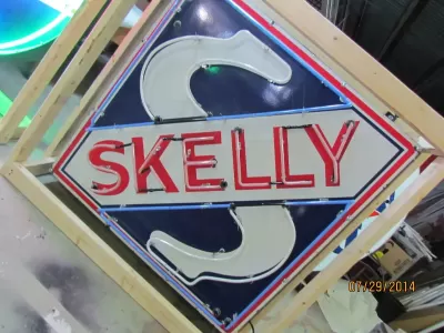 Original "Skelly" Porcelain Neon Sign 72"W x 72"H