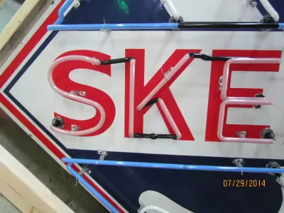 Original "Skelly" Porcelain Neon Sign 72"W x 72"H