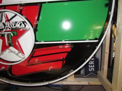 New Texaco Skychief Porcelain Neon Sign 60" Diameter