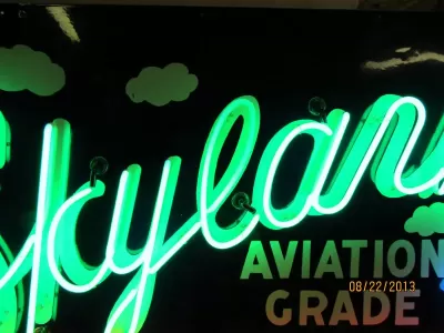 New Skylark Gasoline Porcelain Neon Sign 66"W x 42"H