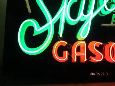 New Skylark Gasoline Porcelain Neon Sign 66"W x 42"H
