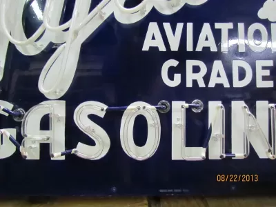 New Skylark Gasoline Porcelain Neon Sign 66"W x 42"H