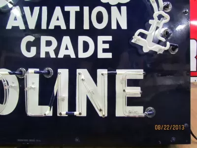 New Skylark Gasoline Porcelain Neon Sign 66"W x 42"H