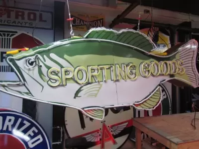 New Sporting Goods Double-Sided Porcelain Neon 9 FT Wide x 43 IN H