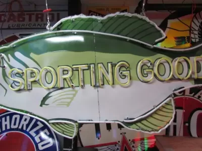 New Sporting Goods Double-Sided Porcelain Neon 9 FT Wide x 43 IN H