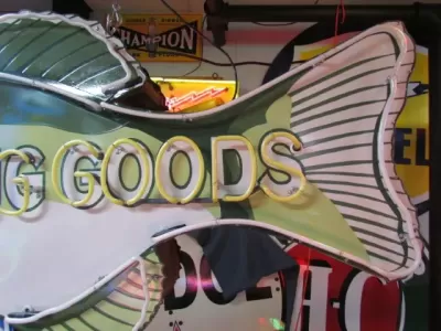 New Sporting Goods Double-Sided Porcelain Neon 9 FT Wide x 43 IN H