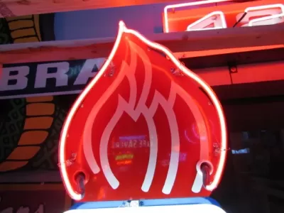 Original Standard Oil Porcelain Animated Neon Sign 7 FT W x 74 IN H