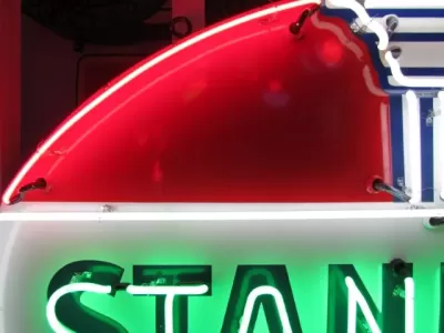 Original Standard Oil Porcelain Animated Neon Sign 7 FT W x 74 IN H