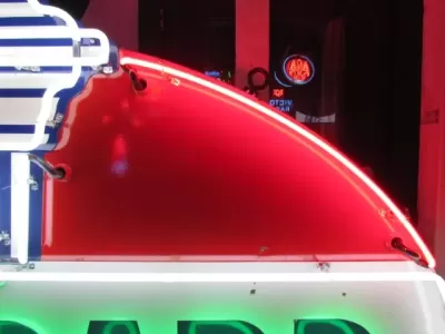 Original Standard Oil Porcelain Animated Neon Sign 7 FT W x 74 IN H