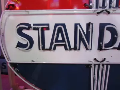 Original Standard Oil Porcelain Animated Neon Sign 7 FT W x 74 IN H