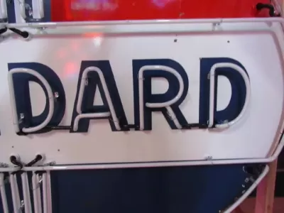 Original Standard Oil Porcelain Animated Neon Sign 7 FT W x 74 IN H