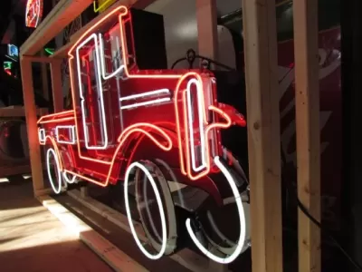 New Old Steel Toy Truck Painted Neon Sign 8 FT W x 52 IN H