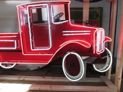 New Old Steel Toy Truck Painted Neon Sign 8 FT W x 52 IN H