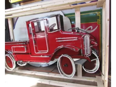 New Old Steel Toy Truck Painted Neon Sign 8 FT W x 52 IN H