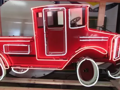 New Old Steel Toy Truck Painted Neon Sign 8 FT W x 52 IN H