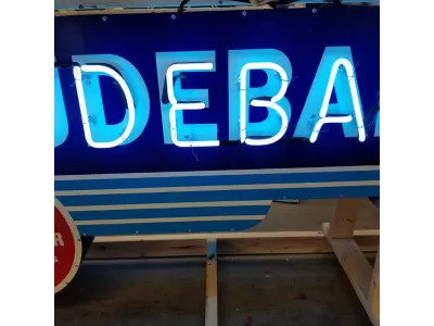 New Studebaker Dealership Porcelain Neon Sign Double-Sided 8 FT x 3 FT