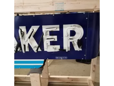 New Studebaker Dealership Porcelain Neon Sign Double-Sided 8 FT x 3 FT