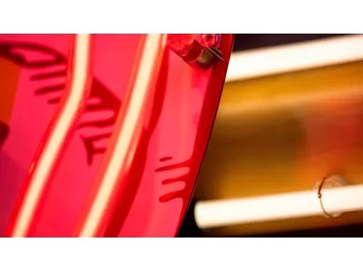 New Sugar Daddy Candy Wrapper Painted Neon Sign 116 IN W x 28 IN H