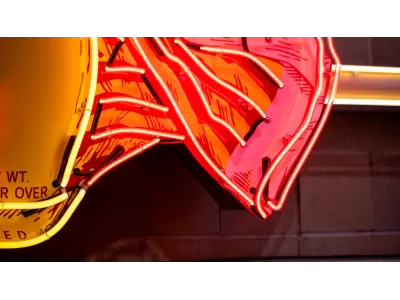 New Sugar Daddy Candy Wrapper Painted Neon Sign 116 IN W x 28 IN H