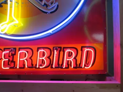 New Roadrunner Superbird Animated Porcelain Neon Sign 58 IN W x 70 IN H 