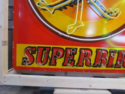 New Roadrunner Superbird Animated Porcelain Neon Sign 58 IN W x 70 IN H 