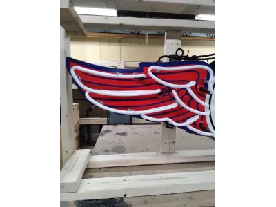 New Texaco Wings Porcelain Neon Sign 6 FT W x 18 IN H