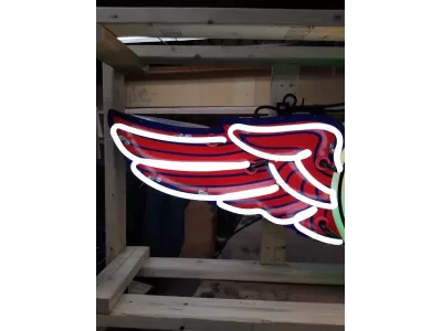 New Texaco Wings Porcelain Neon Sign 6 FT W x 18 IN H