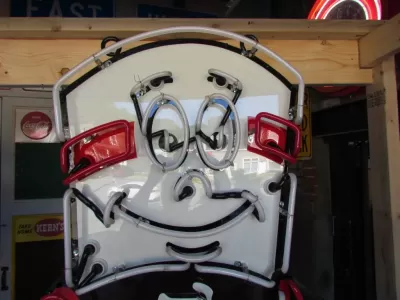 New Tootsie Roll Painted Neon Sign 45 IN W x 84 IN H