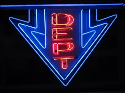 New Truck Dept Porcelain Metal Neon Sign 96"W x 77"H