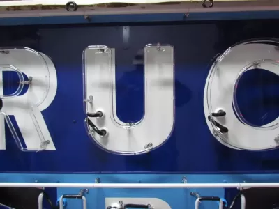 New Truck Dept Porcelain Metal Neon Sign 96"W x 77"H