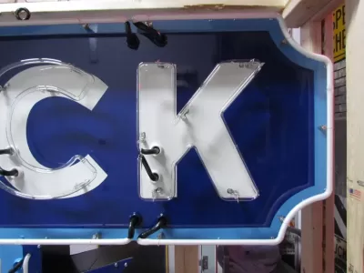 New Truck Dept Porcelain Metal Neon Sign 96"W x 77"H