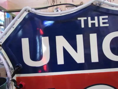 New The Union ICE Company Double-Sided Porcelain Neon Sign 48 IN