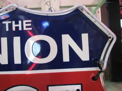 New The Union ICE Company Double-Sided Porcelain Neon Sign 48 IN