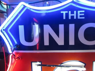New The Union ICE Company Double-Sided Porcelain Neon Sign 48 IN