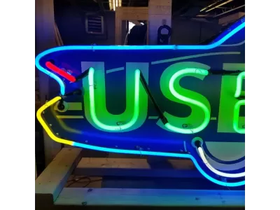 New Used Cars Painted Neon Sign 8 FT Wide x 38" High