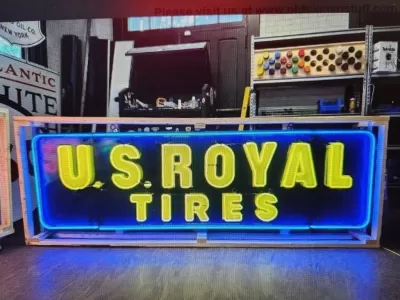 U.S. Royal Tires Porcelain Neon Sign 10 FT W x 36 IN H