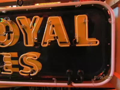 Original U.S. Royal Tires Sign with Neon 60"W x 18"H