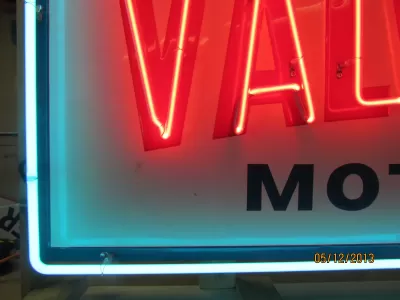 Original Valvoline Painted Neon Sign 70"W x 34"H