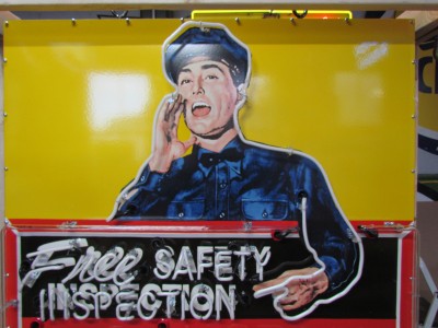 New Walker "We Install Mufflers" Porcelain Neon Sign 45 1/2 IN W x 74 IN H 