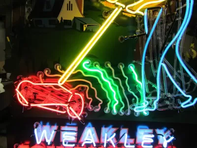 New Weakley Equipment Animated Painted Neon Sign 52"W x 72"H